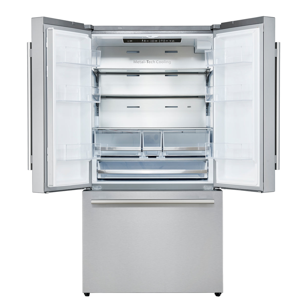 Forno Aosta 36-Inch French Door Refrigerator, Stainless Steel, 22.4 cu.ft, External Water Dispenser, Automatic Ice Maker, ENERGY STAR Certified