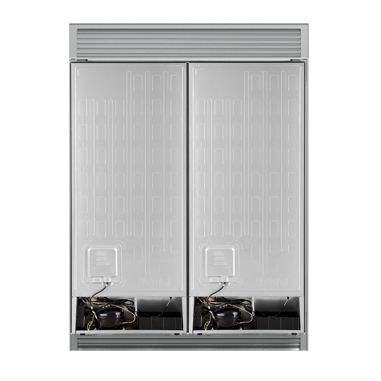 Forno Maderno 2-28-Inch Wide Convertible Refrigerator/Freezer in Black, Decorative Trim Grill, 27.2 cu.ft, 84-Inch High, ENERGY STAR Certified