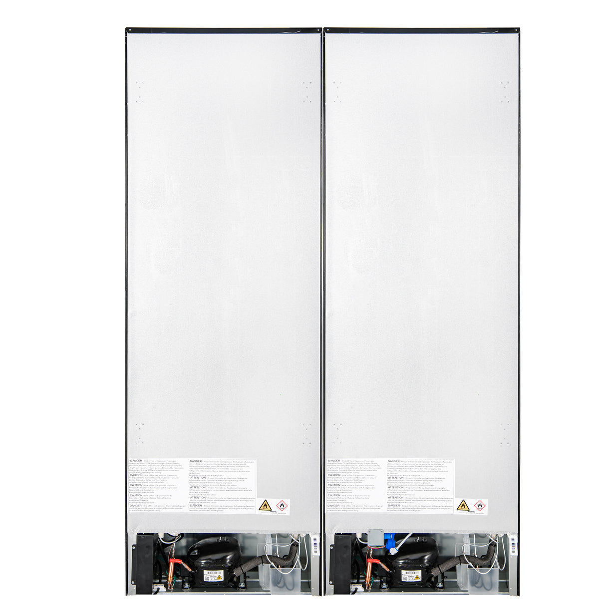 Custodia 48" Bottom Freezer combo, 20.6 cf., Ice Maker, Total No frost, Black, Antique Brass handles