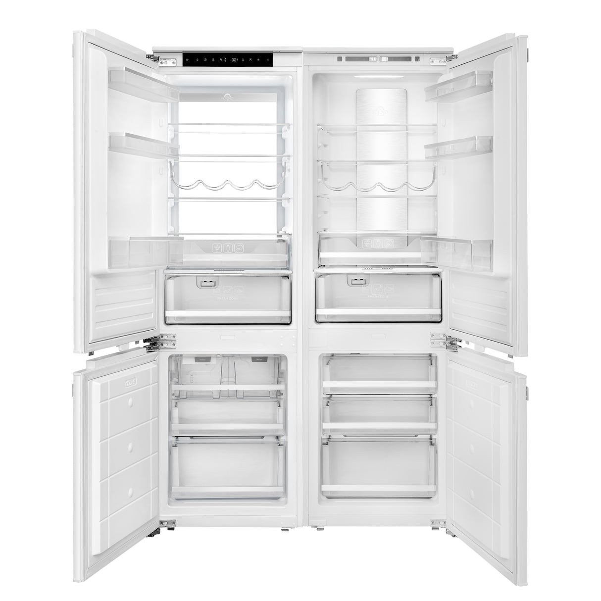 Rivestito 42 Inch Panel Ready Double Bottom Freezer, 16.9 cu. ft., Ice Maker, Total No Frost, Fast Cool & Fast Freeze