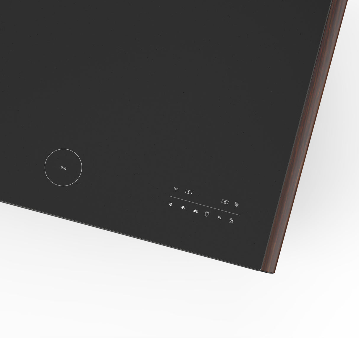 Forno Evoluto Tavolo 51-Inch Smart Coffee Table with Wood-Accent Sides – Dual Cooling Zones, Wireless Charging Pad & Built-In Bluetooth Speakers