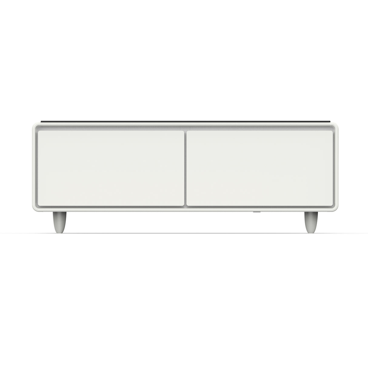 Forno Evoluto Tavolo 51-Inch White Smart Coffee Table – Dual Refrigerator Drawers, Bluetooth 5.0 Audio, Wireless Charging & RGB Ambient Light