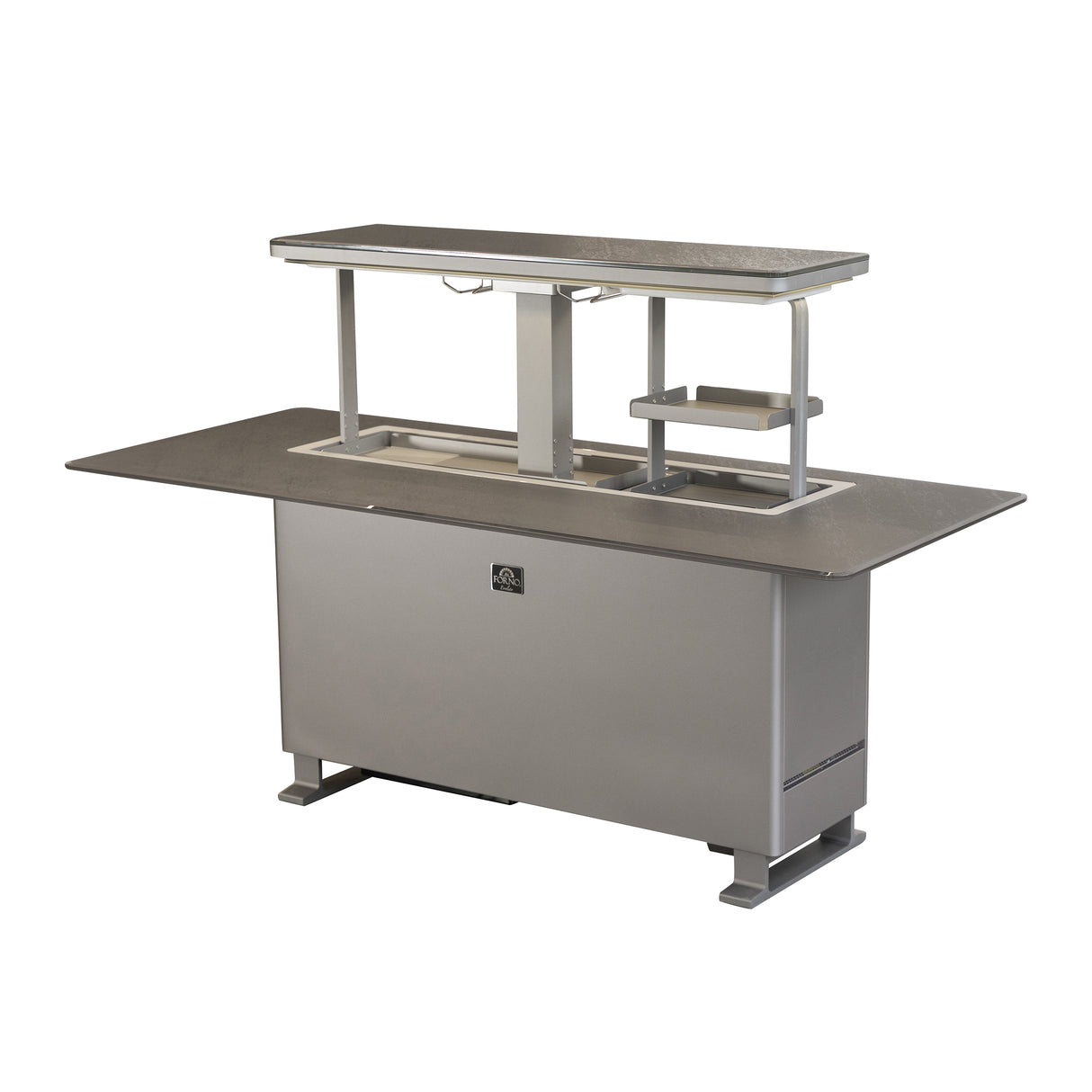 Elevato Smart Bar Table, Sandstone Black, 5.3 cu.ft fridge and freezer with Bluetooth control