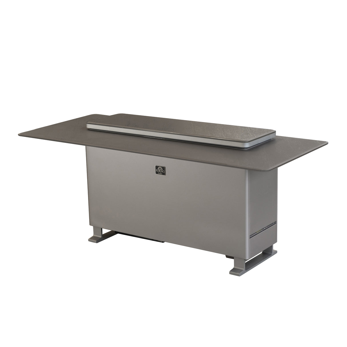 Elevato Smart Bar Table, Sandstone Black, 5.3 cu.ft fridge and freezer with Bluetooth control