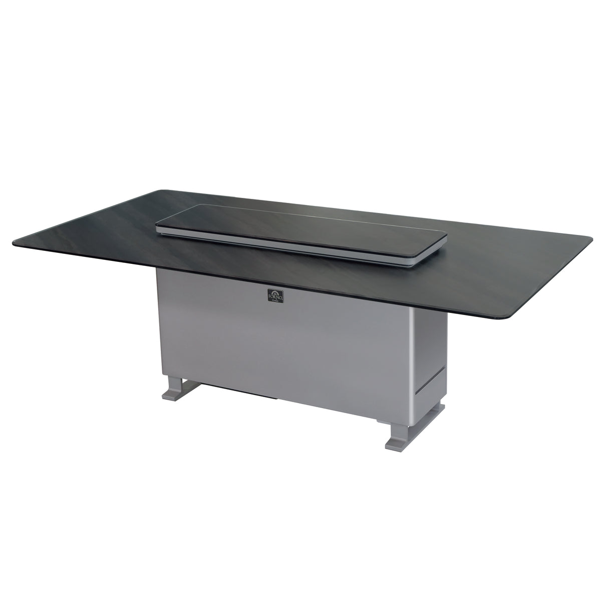 Cinetico Smart Dining Table, Midnight Marble, 5.3 cu.ft fridge and freezer with Bluetooth control