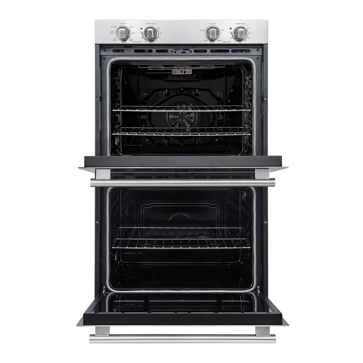 Forno Vomero 30-Inch Double Wall Oven, Stainless Steel, 10 cu.ft Total Capacity, 7100W Convection, Mechanical Controls, Self-Cleaning Function