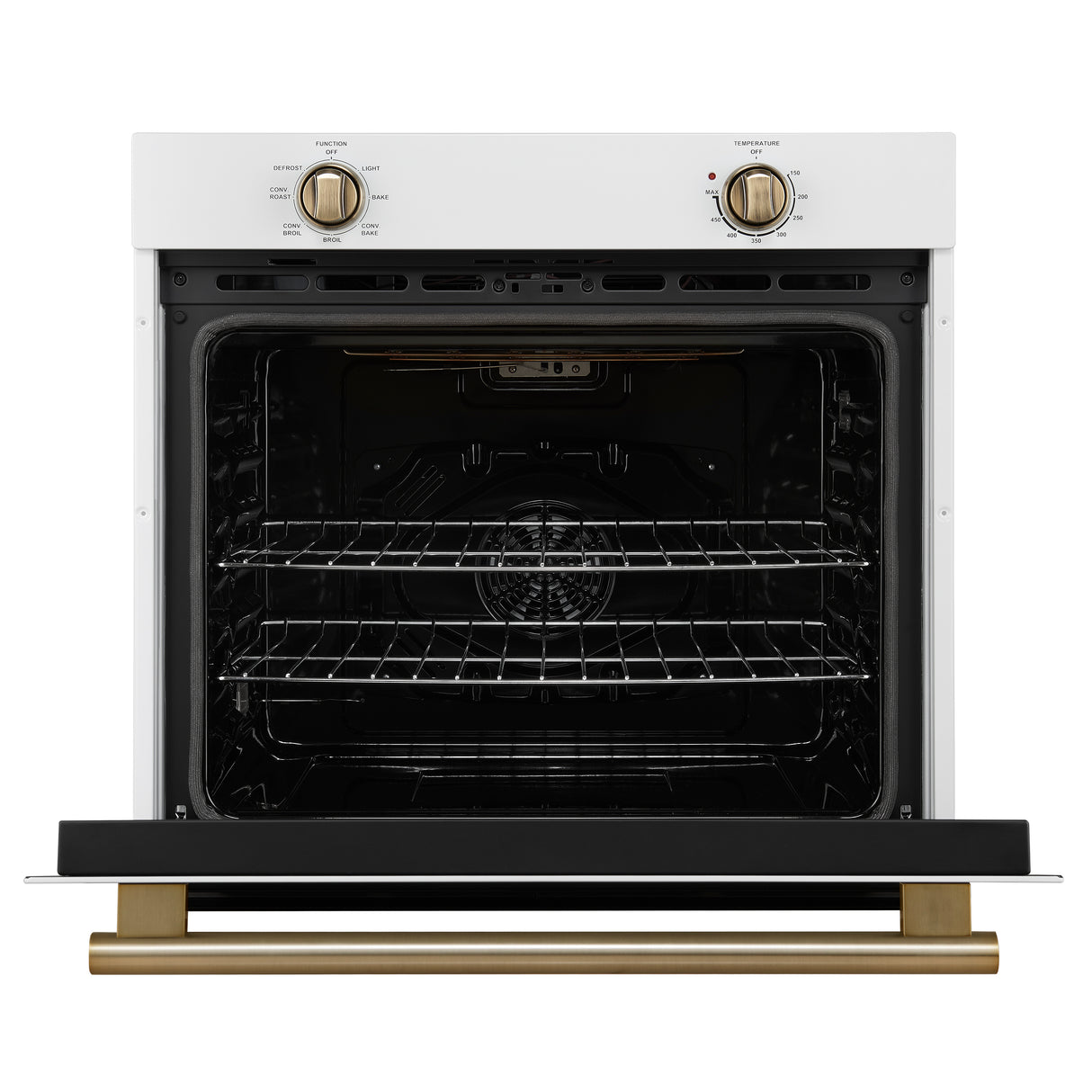 Forno Vomero 30-Inch Wall Oven, White, 5 cu.ft Capacity, 3550 Watts Convection, Mechanical Controls, Manuel Steam Clean