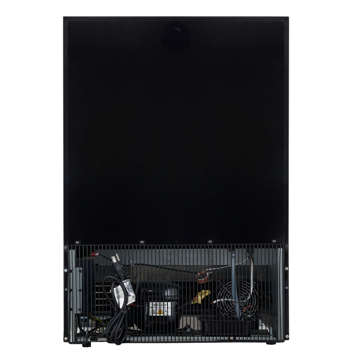 Forno Bacchino 24 Inch Wine Cooler, Black with Antique Brass Handles, with LED Lighting, Triple Glass Door, 51 Bottle Capacity, Built-In or Freestanding