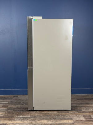 LG - 27 cu. ft. Side-By-Side Refrigerator with Instaview Glass, Craft Ice, and Recessed Handles in PrintProof Stainless Steel