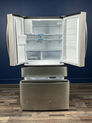 Frigidaire - 36 in. 26 cu. ft. Standard-Depth 4-Door French Door Refrigerator in Fingerprint-Resistant Stainless Steel Look