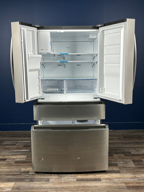 Frigidaire - 36 in. 26 cu. ft. Standard-Depth 4-Door French Door Refrigerator in Fingerprint-Resistant Stainless Steel Look