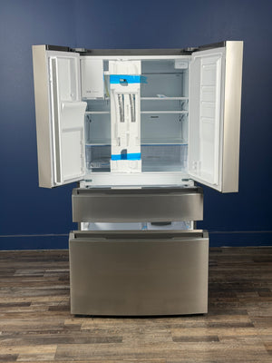 Frigidaire - 36 in. 26 cu. ft. Standard-Depth 4-Door French Door Refrigerator in Fingerprint-Resistant Stainless Steel Look