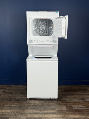 Frigidaire - 3.9 cu. ft. Washer and 5.5 cu. ft. Electric Dryer Combo in White with Quick Wash & Dry Cycle and MaxFill Wash Cycle
