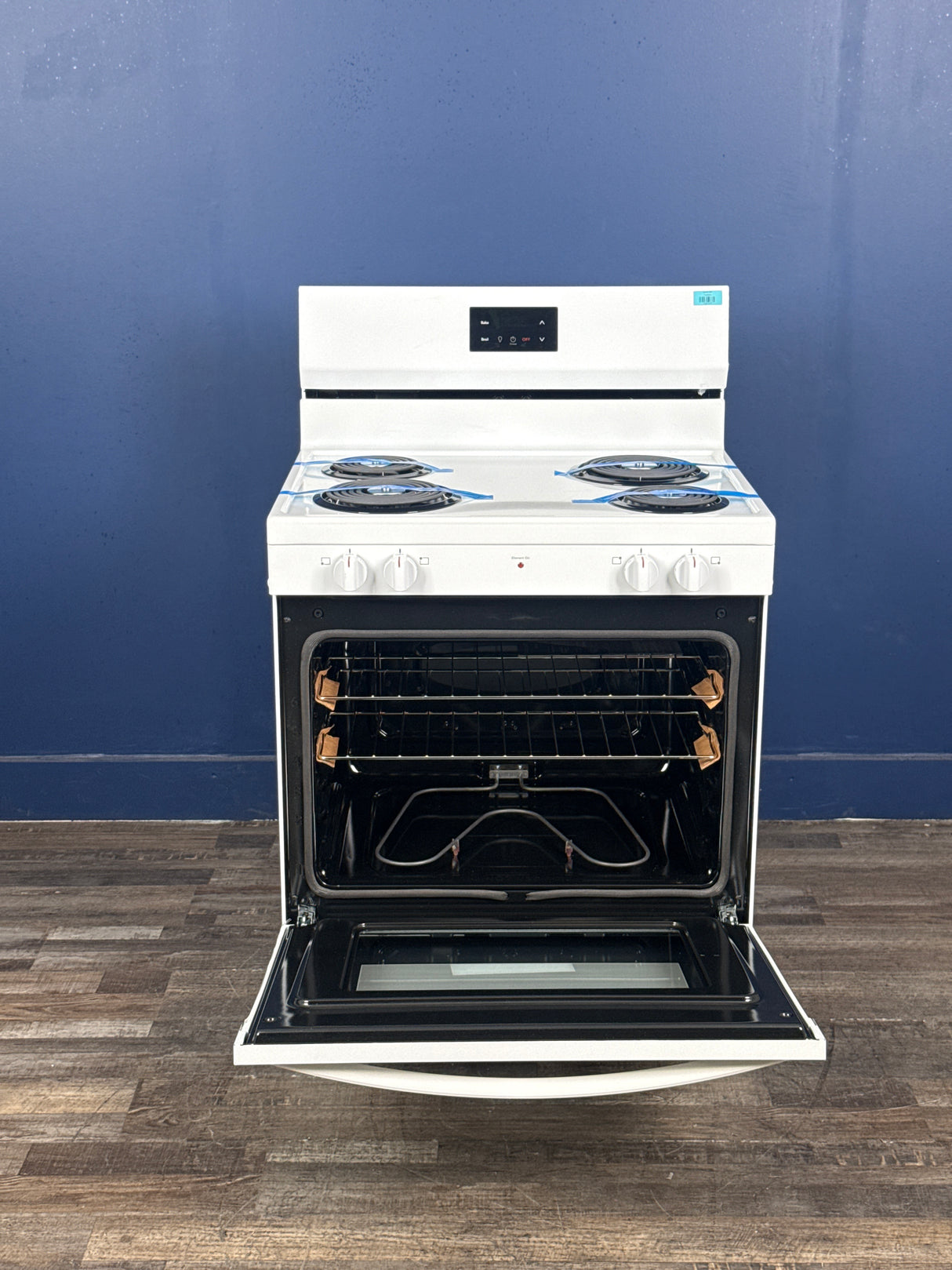 Frigidaire - 30 in. 4 Burner Free-Standing Electric Range in White with Even Baking Technology