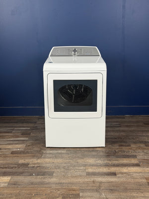 GE - Profile 7.4 cu.ft. Smart Gas Dryer in White with Sanitize Cycle and Sensor Dry, ENERGY STAR