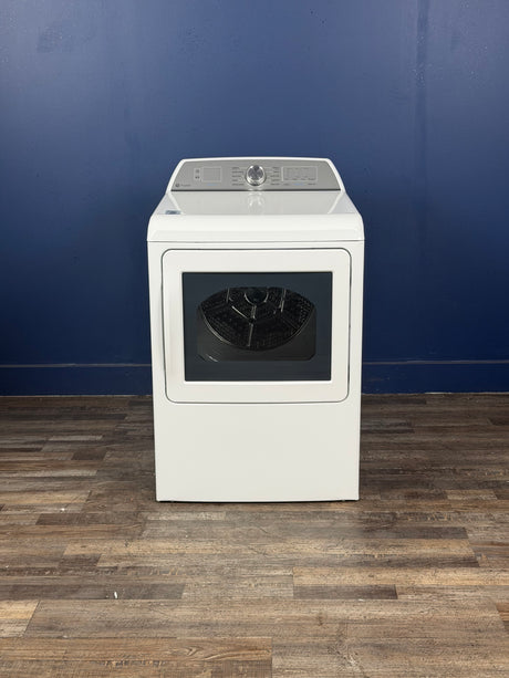 GE - Profile 7.4 cu.ft. Smart Gas Dryer in White with Sanitize Cycle and Sensor Dry, ENERGY STAR