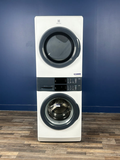 Electrolux - 4.4 cu. ft. Stacked Washer and 8.0 cu. ft. Electric Dryer Laundry Tower in White with LuxCare Wash, Energy Star