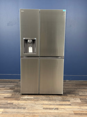 LG - 27 cu. ft. Side by Side Smart Refrigerator w/ Craft Ice, External Ice and Water Dispenser in PrintProof Stainless Steel