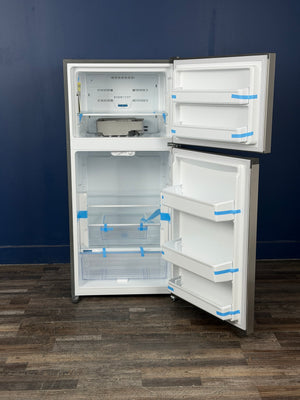 Frigidaire - 27.6 in. 14 cu. ft. Top Freezer Refrigerator in Fingerprint-Resistant Stainless Look, ENERGY STAR