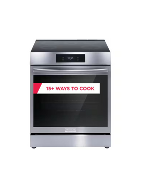 Frigidaire - Gallery 30 in 6.2 cu.ft. 5 Burner Element Slide-In Induction Range w/ Total Convection & Air Fry , SmudgeProof Stainless