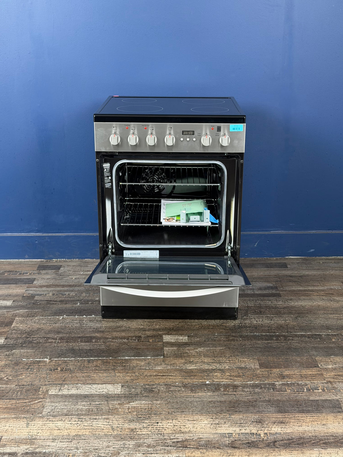 Frigidaire - 24 in. Slide-In Electric Range in Stainless Steel with 4 Smoothtop Elements