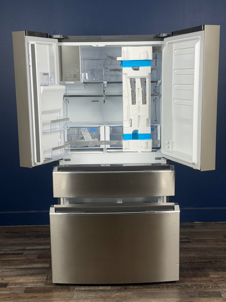 Frigidaire - Gallery 36 in. 22 cu. ft. Counter-Depth 4-Door French Door Refrigerator in Smudge-Proof Stainless Steel