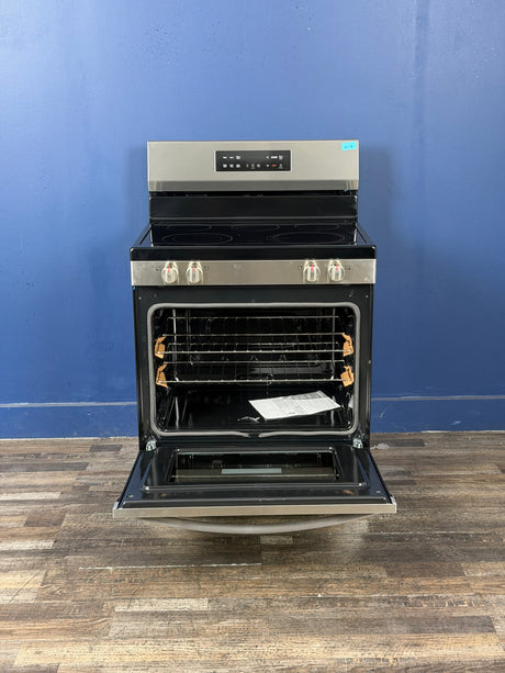 Frigidaire - 30 in. 5 Element Freestanding Electric Range in Stainless Steel with EvenTemp and Steam Clean