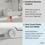 FORNO ACQUA Luxurious Super Smart Toilet. Includes Bidet, Heated Seat, Auto Flush, Auto Lid, Powerful Flush, Ideal for master bathrooms.
