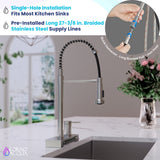 FORNO ACQUA 4 Function  Pull-Down Waterfall Kitchen Faucet