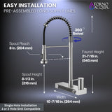 FORNO ACQUA 4 Function  Pull-Down Waterfall Kitchen Faucet