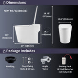 FORNO ACQUA Luxurious Smart Toilet. Includes Heated Seat, Auto Flush, Auto Lid, Powerful Flush, Ideal for Powder Rooms.