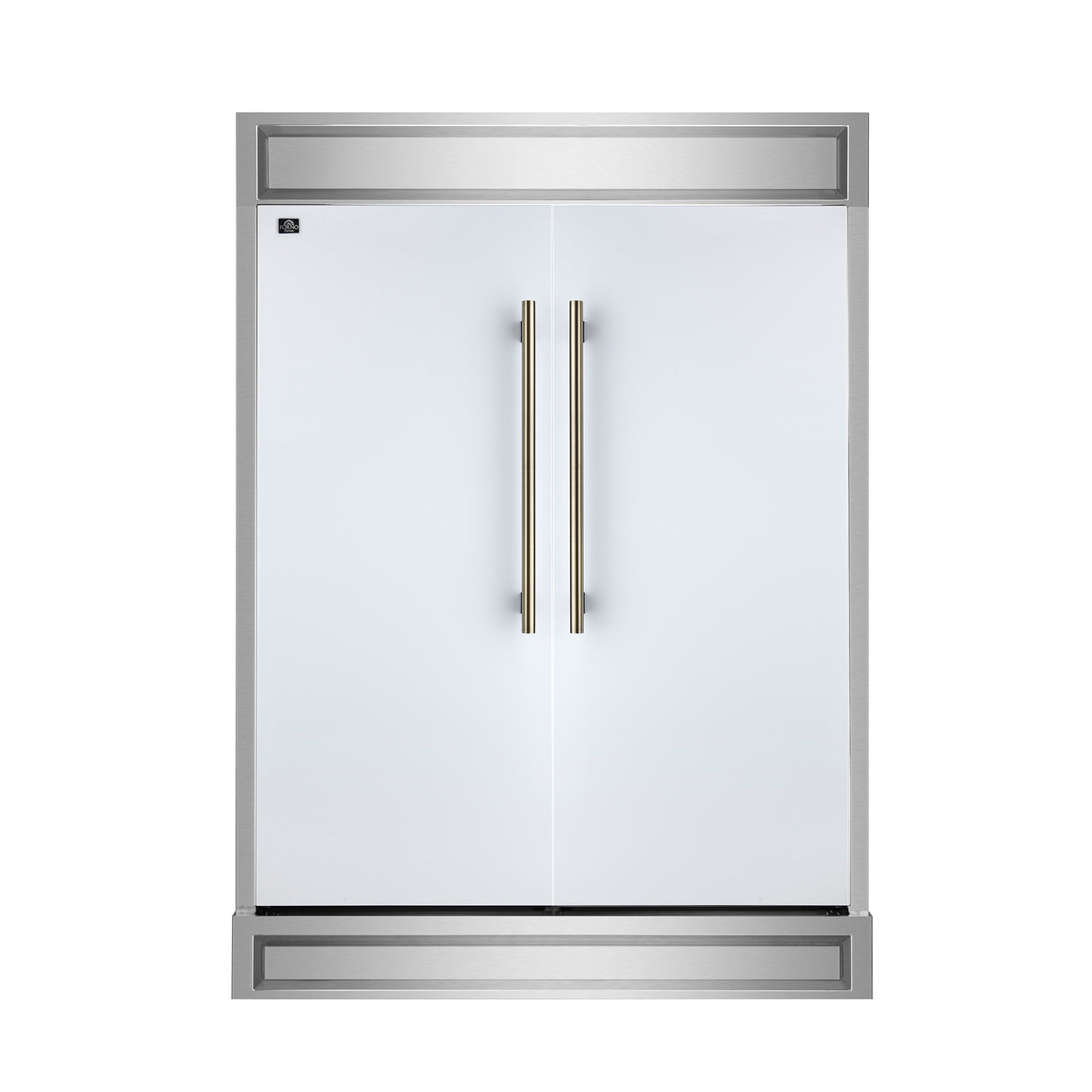 Forno Maderno 2-28-Inch Wide Convertible Refrigerator/Freezer in White, Decorative Trim, 27.2 cu.ft, 84-Inch High, ENERGY STAR Certified
