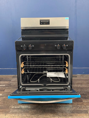 Frigidaire - 30in 4 Element Rear Control Free-Standing Electric Range in Stainless Steel with 2-in-1 Dual Expandable Element