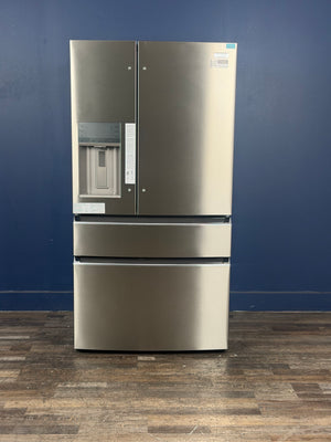 Frigidaire - Gallery 36 in. 22 cu. ft. Counter-Depth 4-Door French Door Refrigerator in Smudge-Proof Stainless Steel