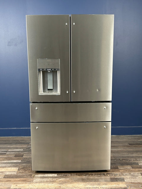 GE Cafe - 22.3 cu. ft. Smart Four-Door French Door Refrigerator with Hands-Free Autofill in Stainless Steel, Counter Depth