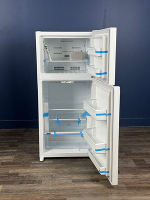 Frigidaire - 27.6 in. 14 cu. ft. Frost Free Top Freezer Refrigerator in White with EvenTemp Cooling System