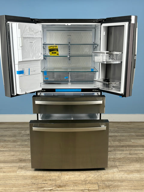 GE Profile - Profile 27.9 cu. ft. Smart 4-Door French Door Refrigerator with Door-in-Door in Fingerprint Resistant Stainless Steel