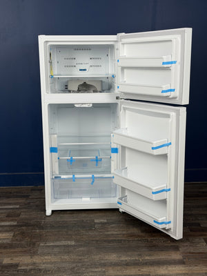 Frigidaire - 27.6 in. 14 cu. ft. Frost Free Top Freezer Refrigerator in White with EvenTemp Cooling System