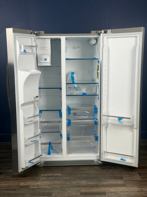 Frigidaire - Gallery 36 in. 22.3 cu. ft. Counter Depth Side-by-Side Refrigerator in Smudge-Proof Stainless Steel, ENERGY STAR