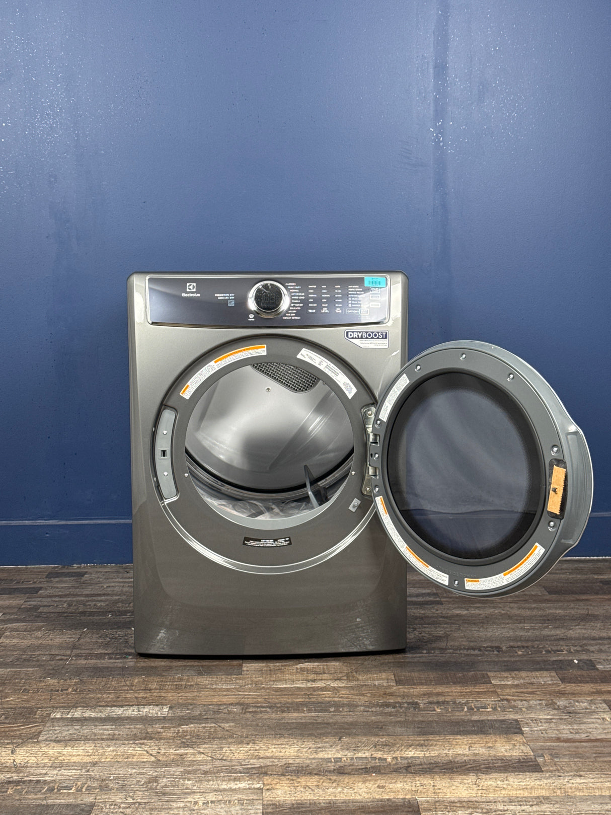 Electrolux - 8 cu. ft. Titanium Front Load Perfect Steam Gas Dryer with Predictive Dry and Instant Refresh