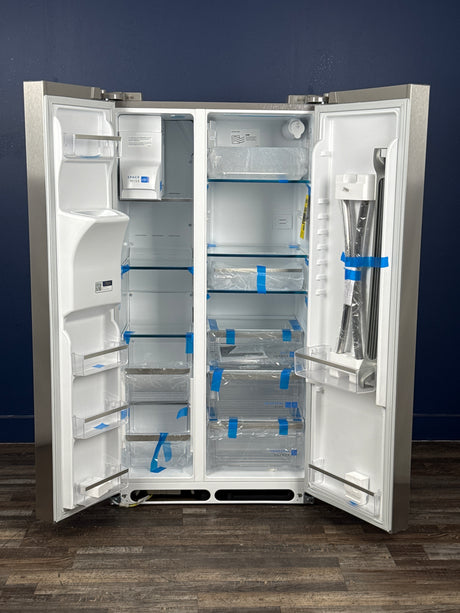 Frigidaire - Gallery 36 in. 22.3 cu. ft. Counter Depth Side-by-Side Refrigerator in Smudge-Proof Stainless Steel, ENERGY STAR