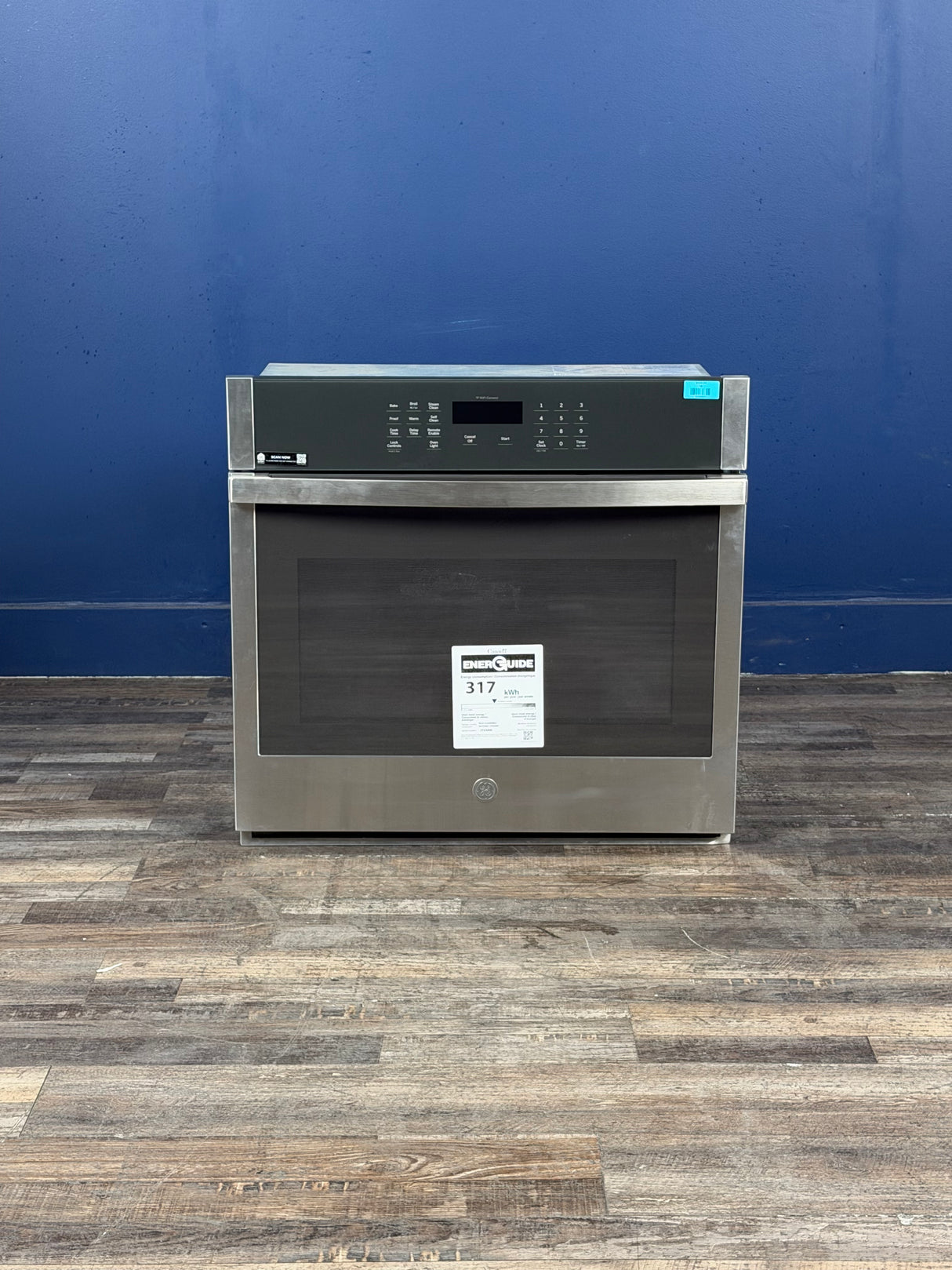 GE - 30 in. Smart Single Electric Wall Oven Self-Cleaning in Stainless Steel