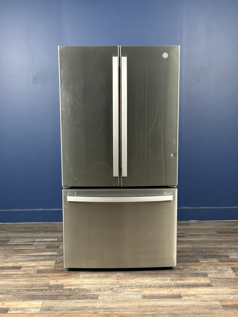 GE - 27 cu. ft. French Door Refrigerator in Fingerprint Resistant Stainless with Internal Dispenser, ENERGY STAR