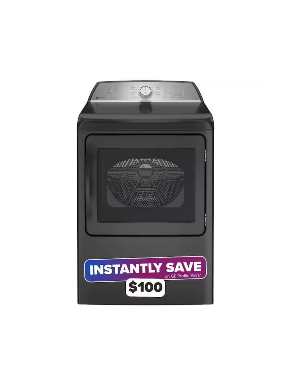 GE Profile - 7.4 cu. ft. Smart Gas Dryer in Diamond Gray with Sanitize Cycle and Sensor Dry, ENERGY STAR