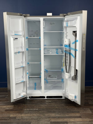 Frigidaire - 36 in. 26 cu. ft. Standard Depth Side-by-Side Refrigerator in Stainless Steel with CrispSeal Crispers