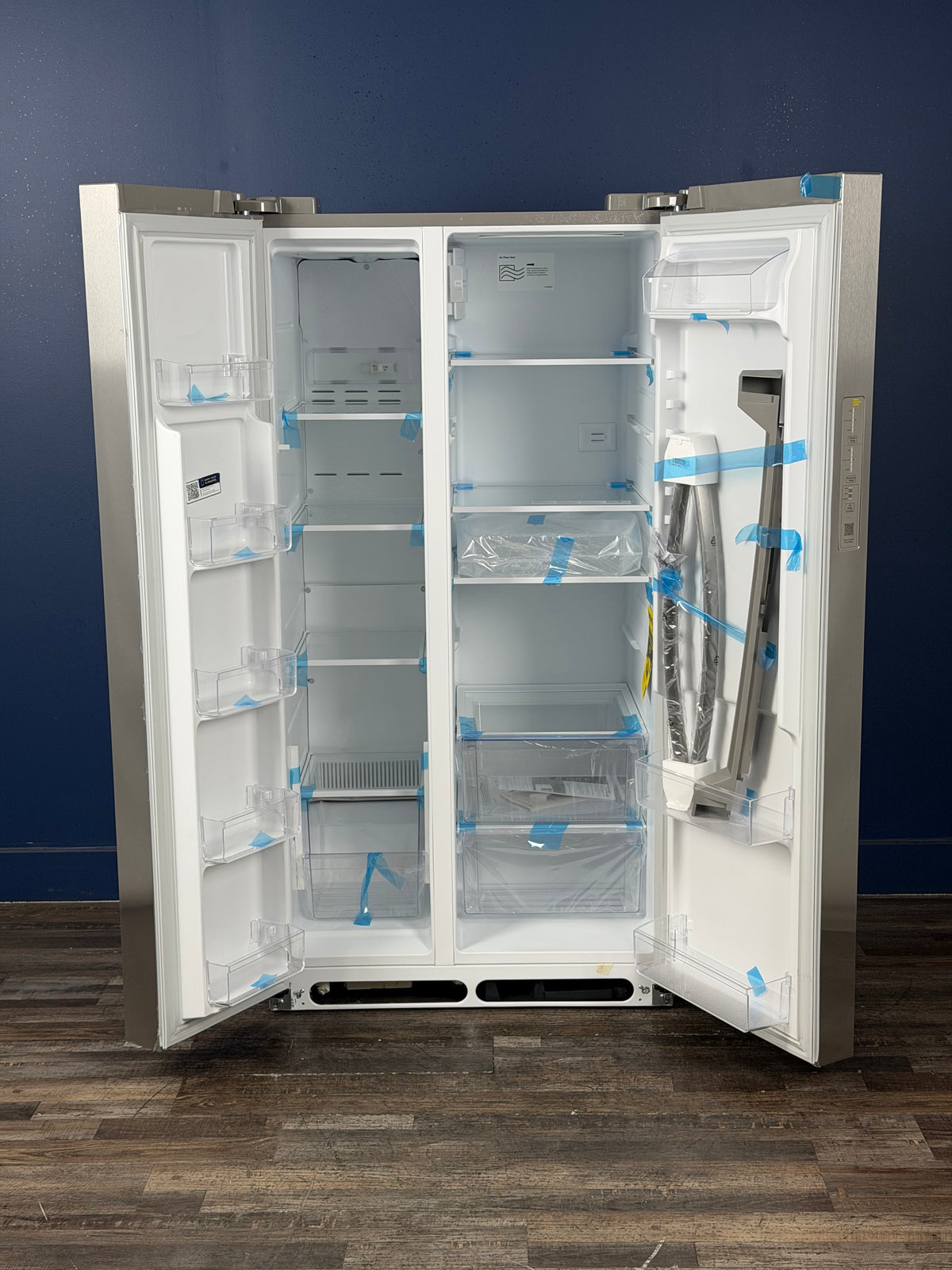 Frigidaire - 36 in. 26 cu. ft. Standard Depth Side-by-Side Refrigerator in Stainless Steel with CrispSeal Crispers
