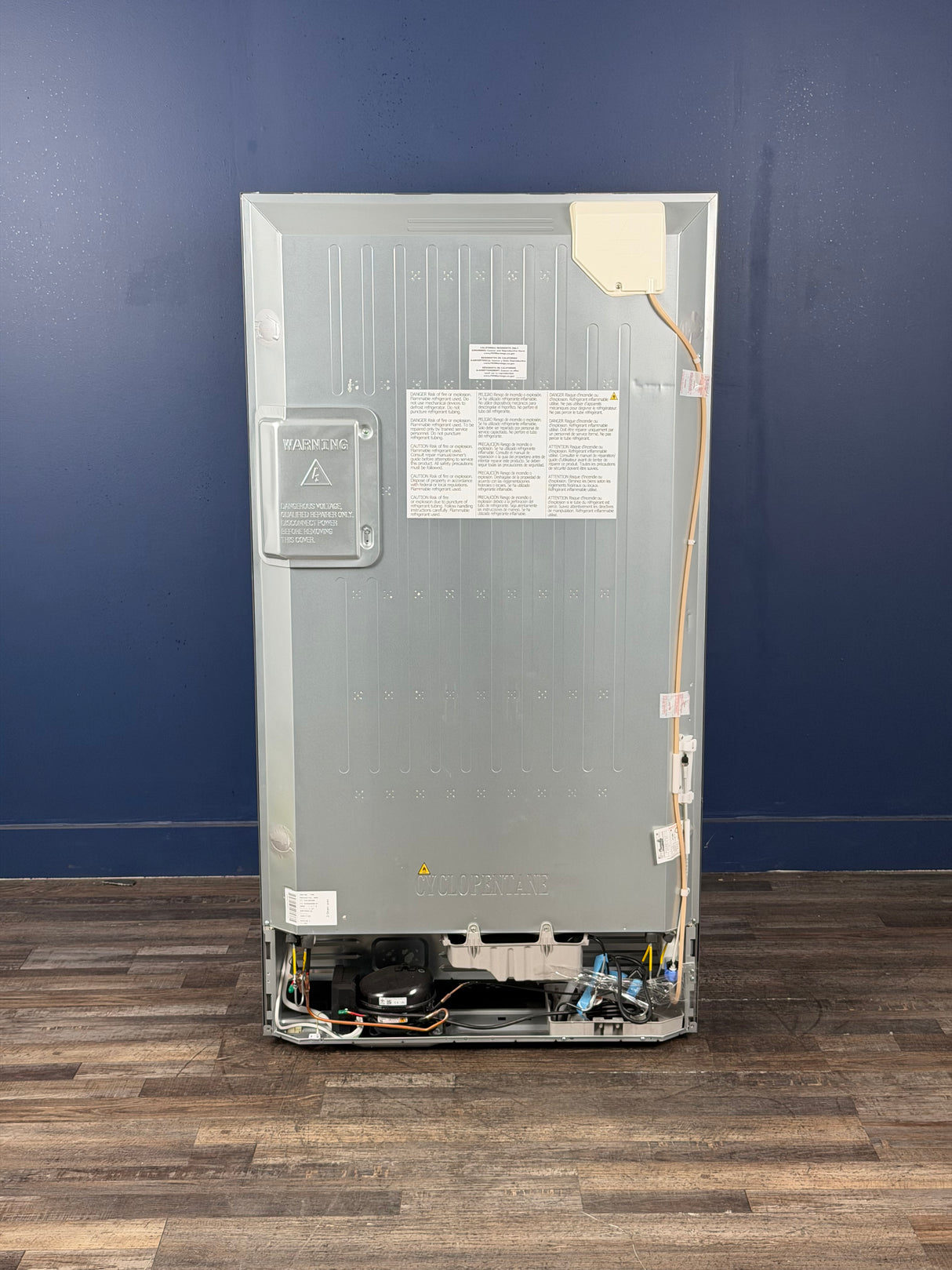 Frigidaire - 35 in. 20 cu. ft. Counter-Depth French Door Refrigerator in Stainless Steel Look with CrispSeal Crispers