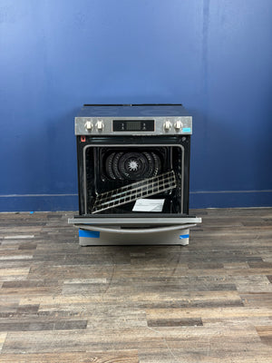 Frigidaire - Gallery 30 in. 6.2 cu.ft. 5 Element Slide-In Electric Range w/ Total Convection & Air Fry, SmudgeProof Stainless