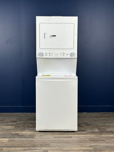 Frigidaire - 3.9 cu. ft. Washer and 5.5 cu. ft. Electric Dryer Combo in White with Quick Wash & Dry Cycle and MaxFill Wash Cycle