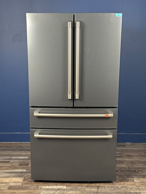 GE Cafe - Cafe 28.7 cu. ft. Smart Four Door French Door Refrigerator in Matte Black with Dual-Dispense Autofill Pitcher, Built-In WiFi